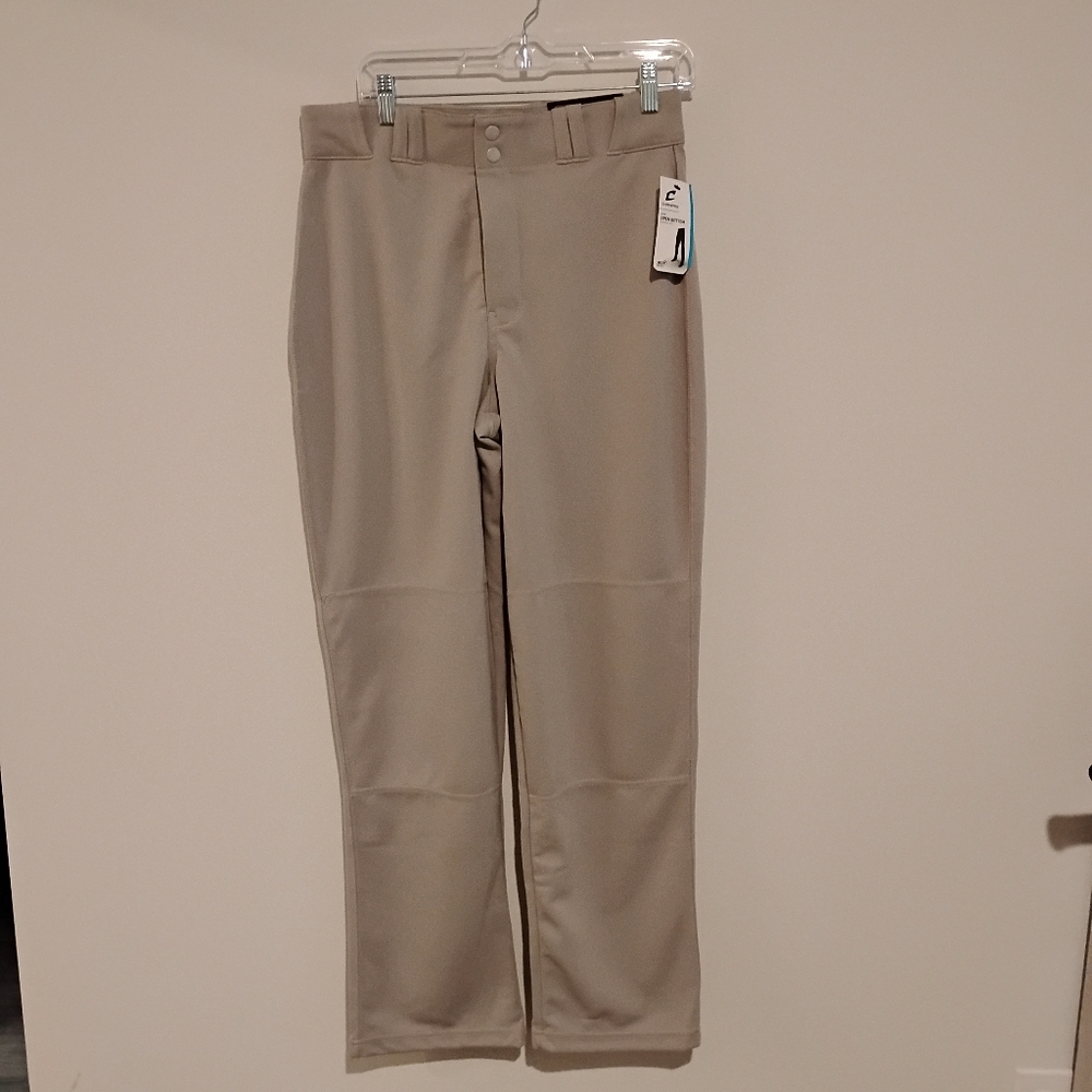 CHAMP PRO Men's Grey Open Bottom Baseball Pants- New With Tags